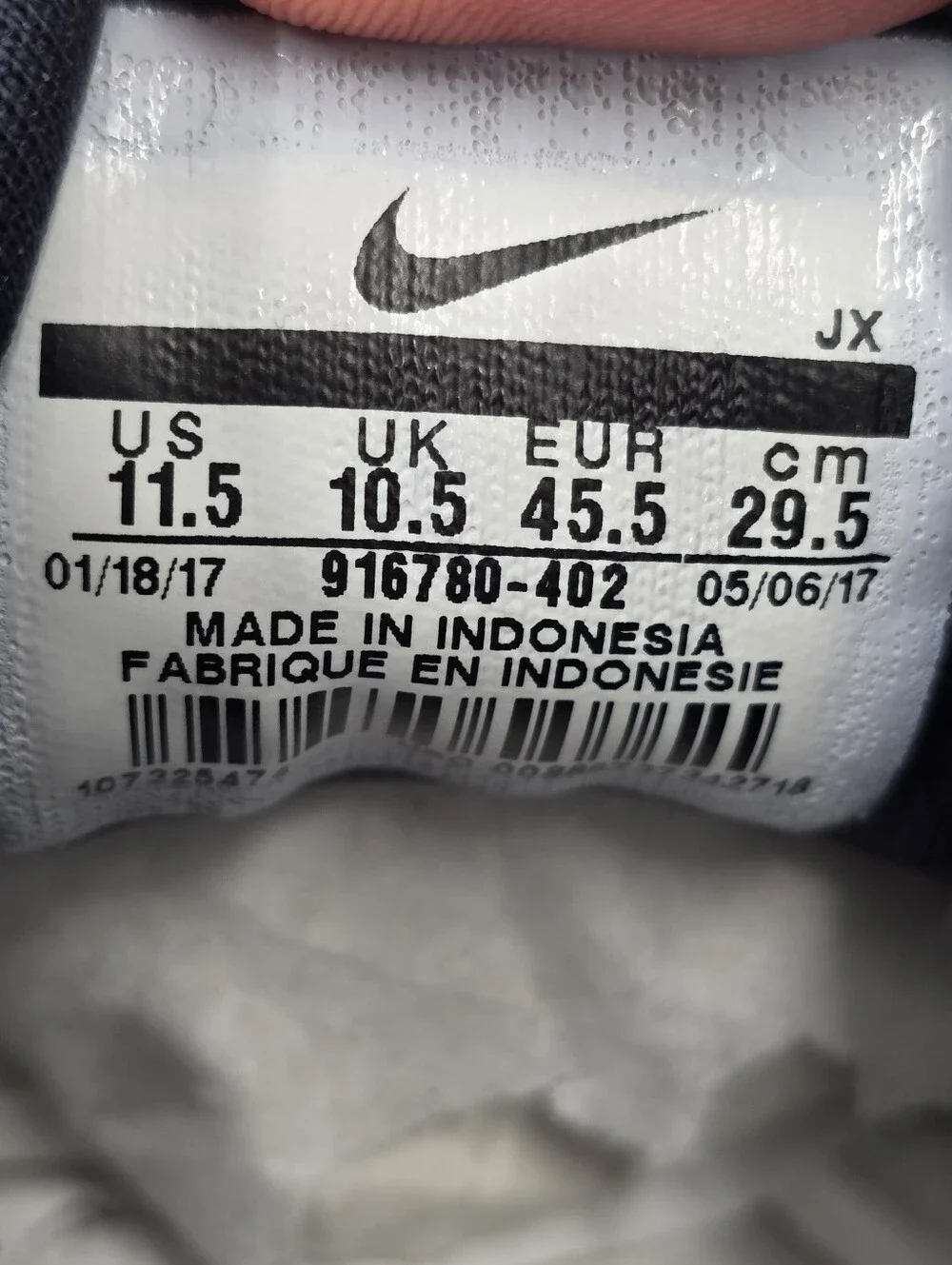 Nike Ck Racer 916780-402 Navy Blue White‎ & Obsidian Black  Men's 11.5 Sneakers.